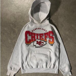90’s Vintage Kansas City Chiefs White Hoodie -M image 1