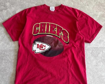90s Vintage Kansas City Chiefs Football Red T Shirt Size XL