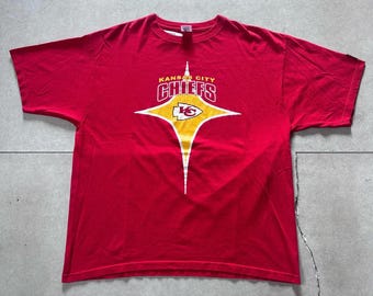90s Vintage Kansas City Chiefs Starter Star Red T Shirt Size XXL