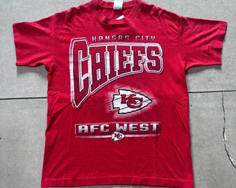 90s Vintage Kansas City Chiefs Artex Red T Shirt Size L