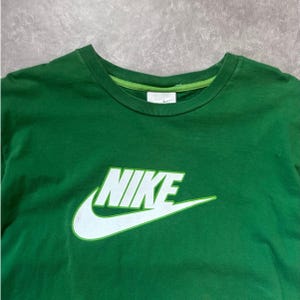 2000s Vintage Nike Green Long Sleeve Shirt Size M image 2