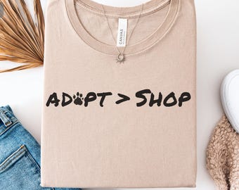 Adopt Don't Shop T-Shirt: Dog Rescue Advocacy Tee