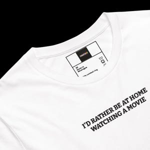 Funny &quot;I&#39;d Rather Be Watching a Movie&quot; T-Shirt: Film Lover Gift