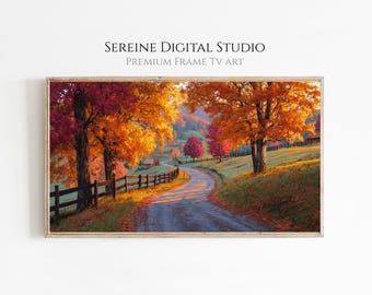 Fall Landscape | Samsung Frame TV Digital Download, Beautiful fall colors, Maple Trees, 4K Digital Art for your Frame Tv
