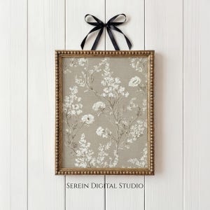 Antique Floral Pattern- Farmhouse Decor Digital Download | Botanical art