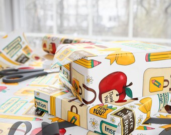 Teacher Appreciation Wrapping Paper: Glossy Fine Art Paper