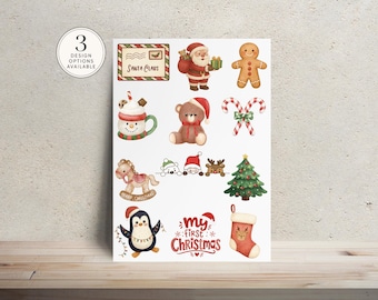 Onesie Decorating Kit Christmas Theme | Iron On Transfers | DIY Baby Shower Activity, Baby Shower Game, Onesie Making, Baby Bib