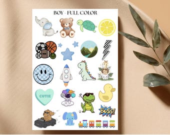 Kit para hacer monos termoadhesivos con temática de niño - A todo color: Actividad DIY para baby shower, barra de monos