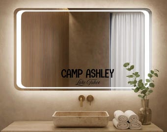 Custom Mirror Vinyl Decal | Camp Bach Bachelorette Mirror Decal | Removable Vinyl | Selfie Sign | Bachelorette Party Decorations