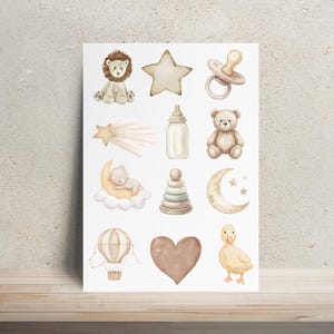Neutral Baby Onesie Decorating Kit | Baby Shower Activity | Onesie Making Station | Iron On Transfers | Personalized Baby Onesie