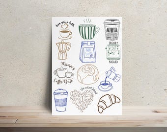 Onesie Decorating Kit Cafe Bebe, Coffee, Baby Brewing Theme | Iron On Transfers | DIY Baby Shower, Baby Shower Game, Onesie and Bib Making