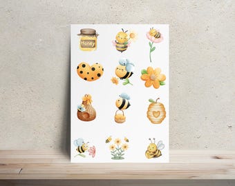 Onesie Decorating Kit Sweet Bee Theme | Iron On Transfers | DIY Baby Shower Activity, Baby Shower Game, Onesie and Bib Making