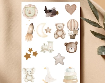 Onesie Making Station Kit Neutral Shades - Boy Theme - Full Color: DIY Baby Shower Activity, Baby Shower Games, Onesie Bar Onesie Decorating