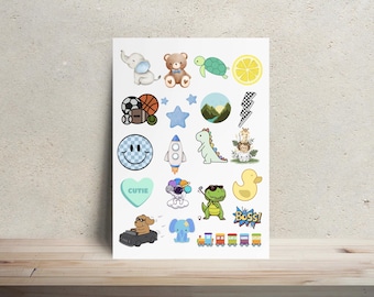 Kit para hacer monos termoadhesivos con temática de niño - A todo color: Actividad DIY para baby shower, barra de monos