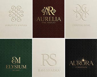 Design de logotipo com monograma personalizado | Logotipo de monograma de luxo | Iniciais de casamento minimalistas | Logotipo empresarial | Design de logotipo personalizado | Criação de logotipo | Logotipo