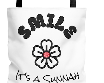 Smile It's a Sunnah Tote Bag | Floral Faith Design