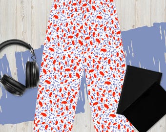 Wijde broek met wijde pijpen en dierenprint Buffalo NY Mafia – Uniseks all-over print lounge en streetwear