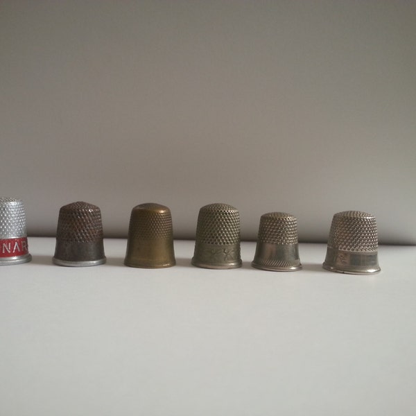vintage thimbles | instant collection of thimbles | sterling silver thimble | silver thimbles | sewing thimbles | vintage sewing notions