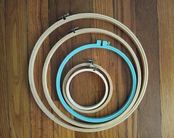 5 telai da ricamo vintage in legno, telai da cucito, ricamo lento, telaio da ricamo retrò in plastica