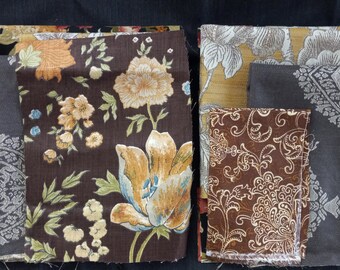 Fabrics and textiles journal pack | junk journal supplies | upholstery fabric packs | fabric journal covers | textile pack upholstery fabric