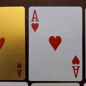Colección instantánea de cartas de San Valentín / Ace / 21 Ace of Hearts, collage de tipos de fuentes para cartas de juego de ases, suministros ATC, tarjetas de presentación para hacer uno mismo