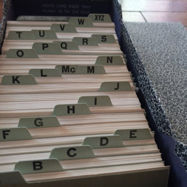 Index Card Holder Etsy