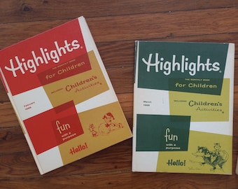 1960er Jahre Highlights Kinderbuch vintage Beschäftigungsbücher für Kinder vintage Beschäftigungsbücher Hardcover Highlights Kinderbuch