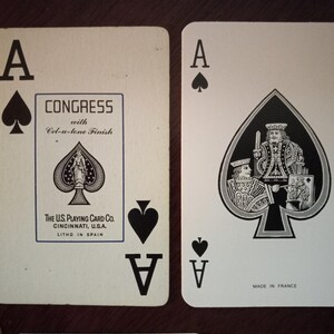 Vintage Ace of Spades Playing Cards | Set of 21 for Collage, Decor