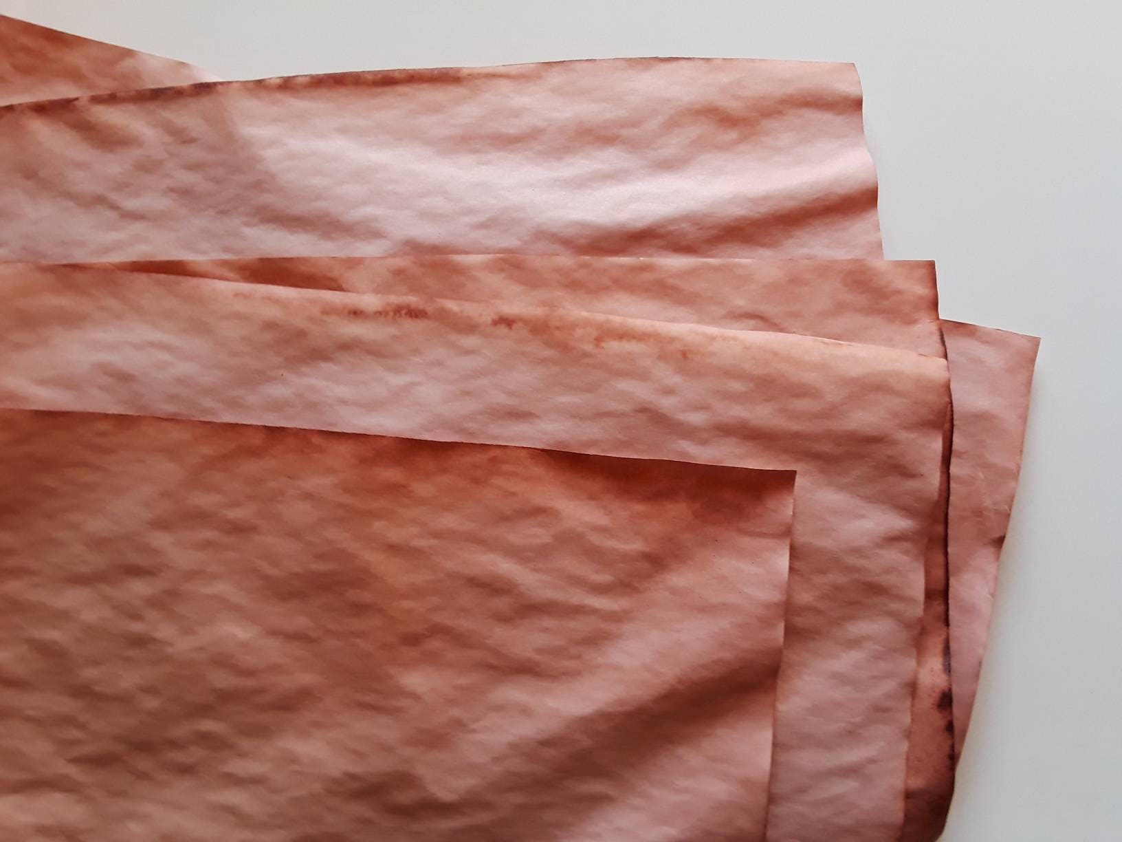 Hand dyed avocado paper 30 sheets pink paper vintage pink collage she…