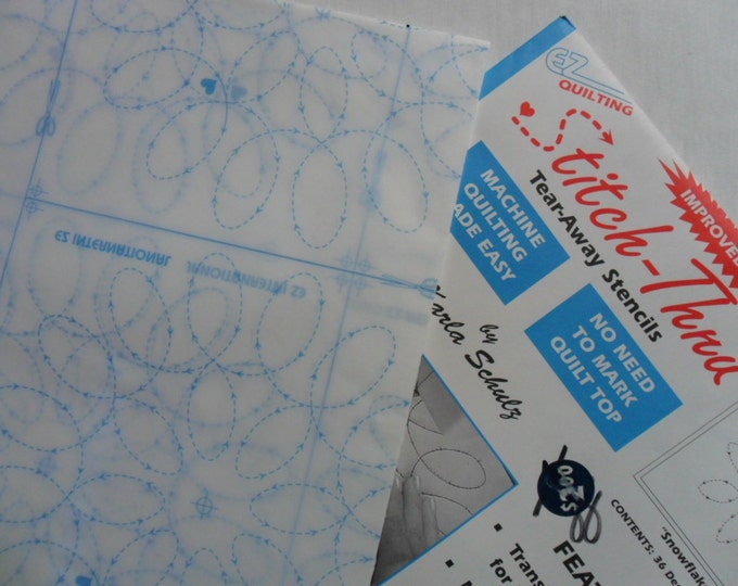 Pair of Uncut Stitch Thru Tear Away Quilting Stencils . Etsy