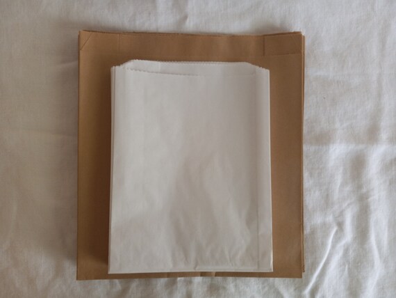 Craft Bag Lot | Brown & White Paper Bags, Junk Journal Supplies