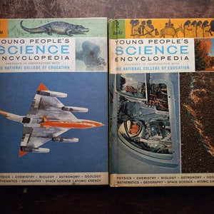 Vintage Children&#39;s Science Encyclopedia Set: Illustrated 1960s Educational Books