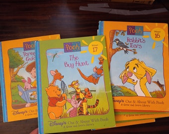 Vintage Winnie the Pooh Books: 1990s Children&#39;s Library Decor