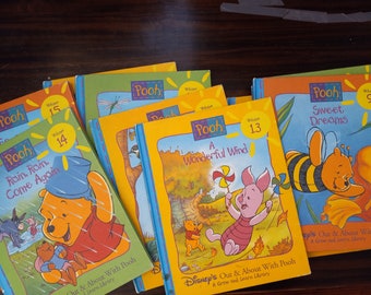 Libri vintage di Winnie the Pooh: decorazioni per la biblioteca dei bambini degli anni '90