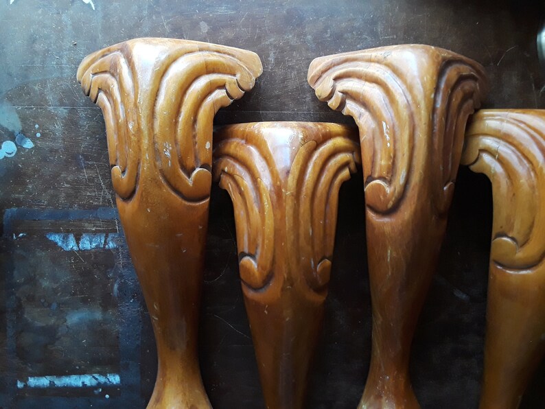 4 Salvaged Wood Table Legs Claw Style Table Legs Furniture Etsy