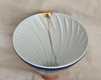 Kintsugi Ceramic Repair Service: Genuine 22k Gold & Lacquer, Natural, Food Safe