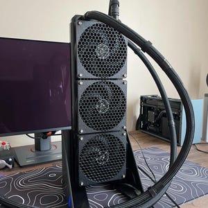 External Vertical Radiator Stand for Watercooling - STL Files