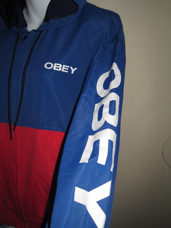 Obey red windbreaker online