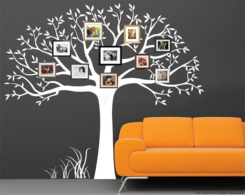 Family Photo Tree Removable Wall Decal Nature Tree Wall Etsy