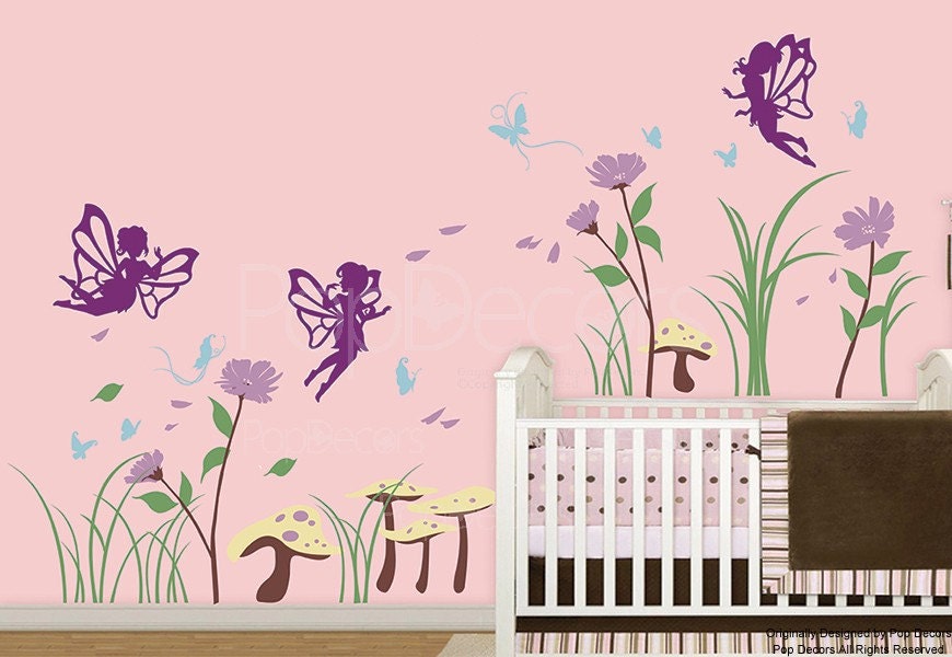 Baby Girls Nursery Room Wall Decals Girls Bedroom Removable Etsy