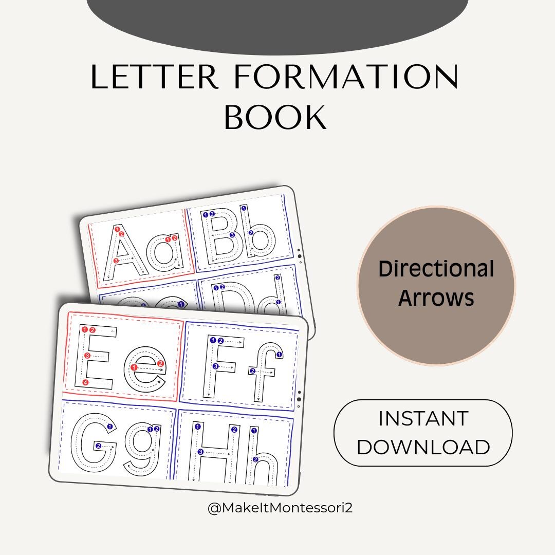 Letter Formation and Tracing With Directional Arrows, Tracing Uppercase ...