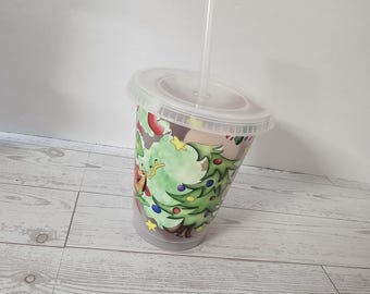 Grinch-kerstbeker voor kinderen | Plastic kerstbeker 16 oz