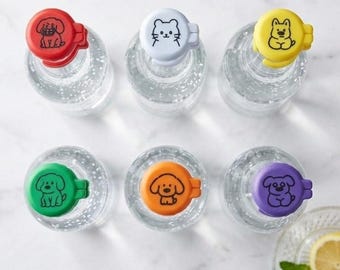 Wielokrotnego użytku kolorowy korek do butelek, marker do wina, piwa, pyłoszczelny, na imprezy, do barów i do domu