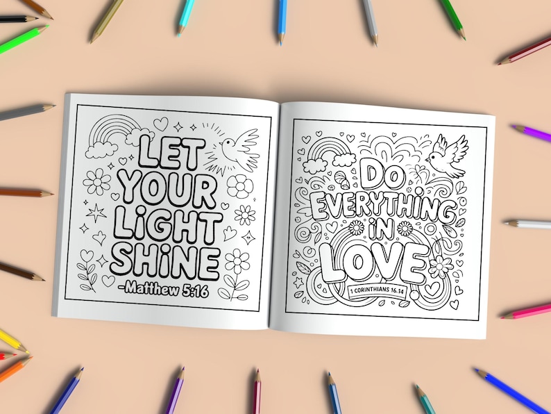 Bible Verse Coloring Book for Girls,60 Page Faith Coloring Book ...