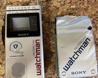 Sony Watchman FD-30A, Am/fm Stereo Analog Tv 1984, W/case LA