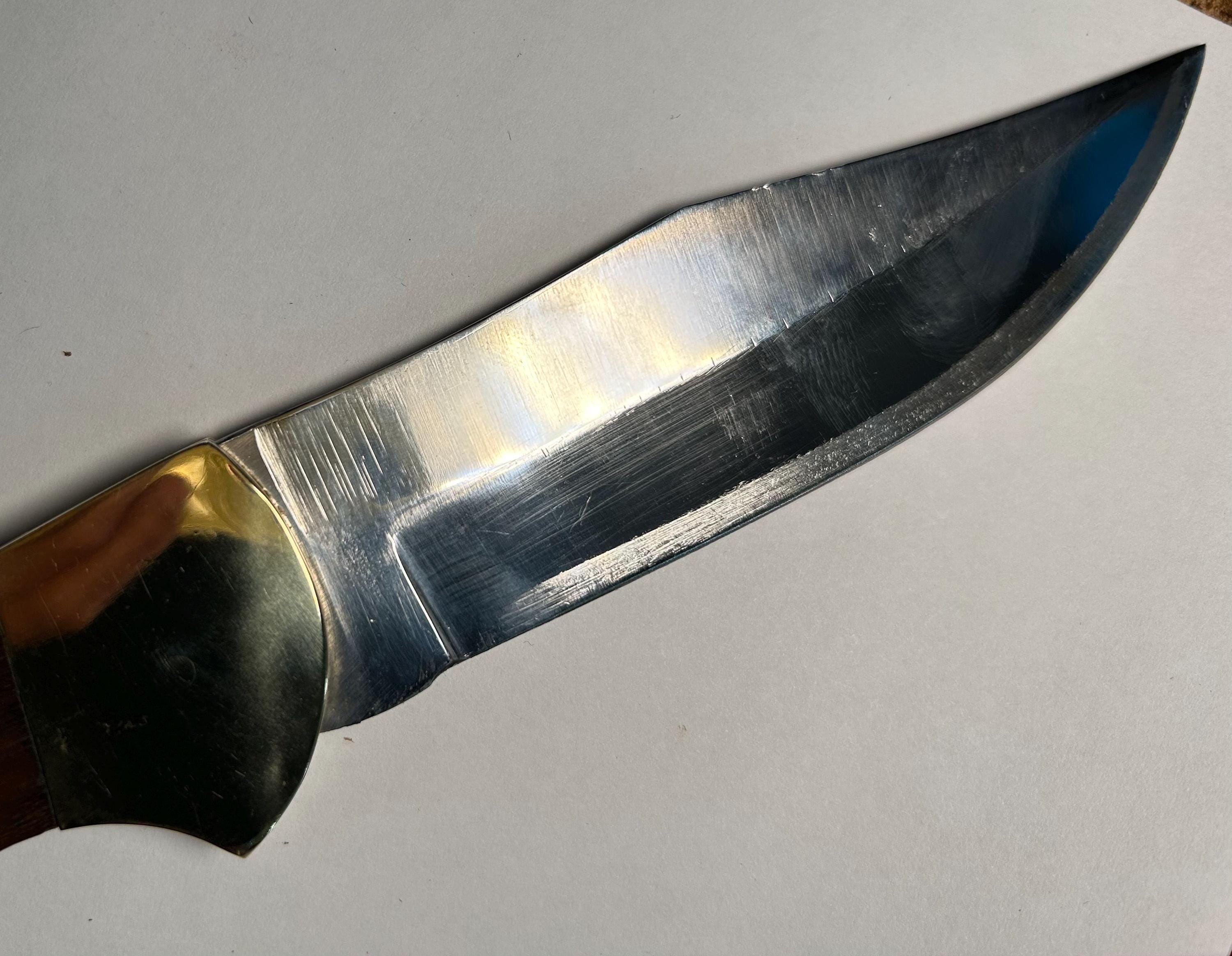 Vintage Antique Stainless Pakistan Large Single Blade Folding