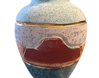 Vintage Vase Desert Night Aztec Southwestern Pottery
