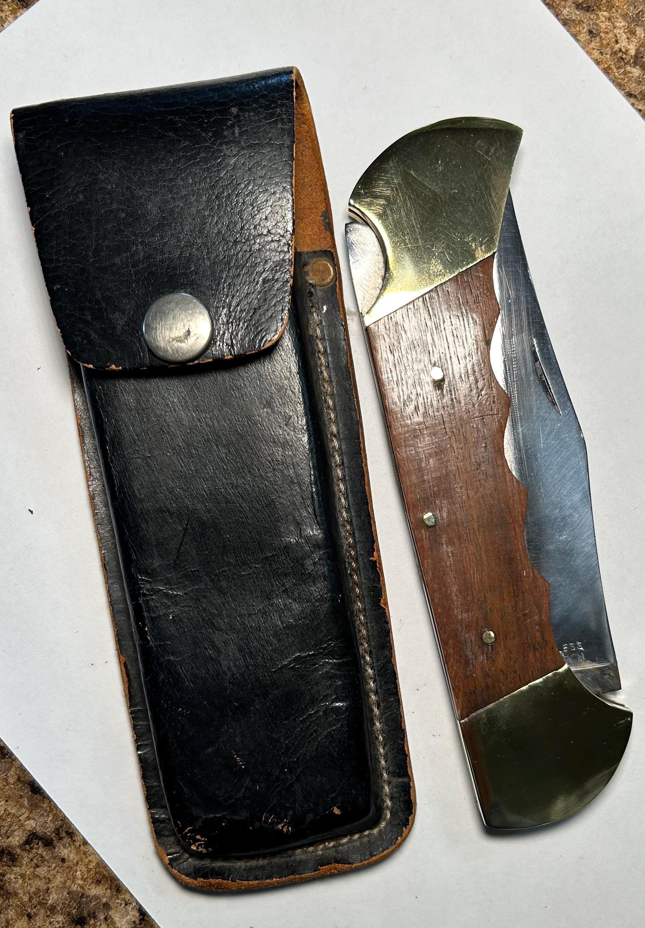 Vintage Antique Stainless Pakistan Large Single Blade Folding