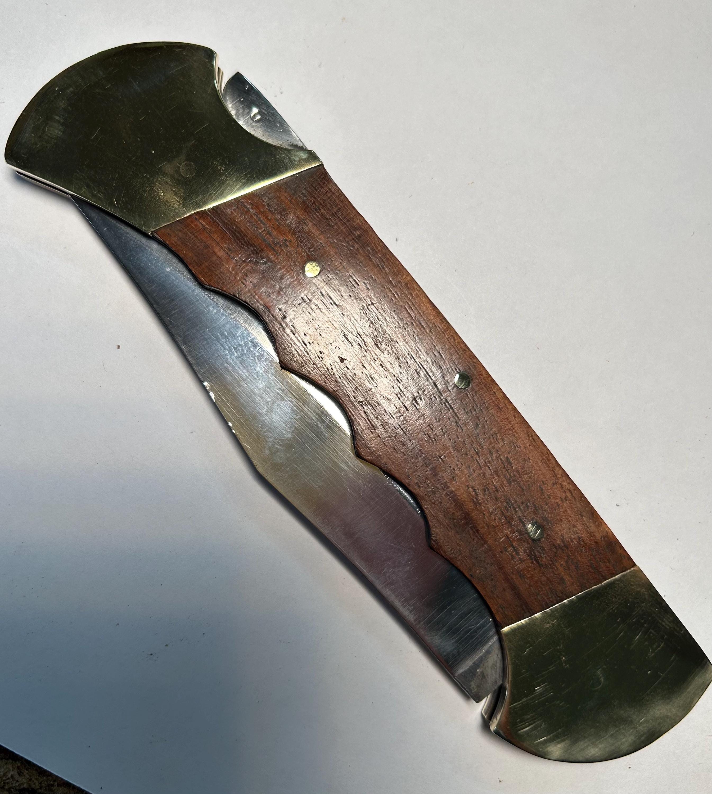 パキスタン古バサミＢ Vintage Antique Stainless Pakistan Large Single Blade Folding