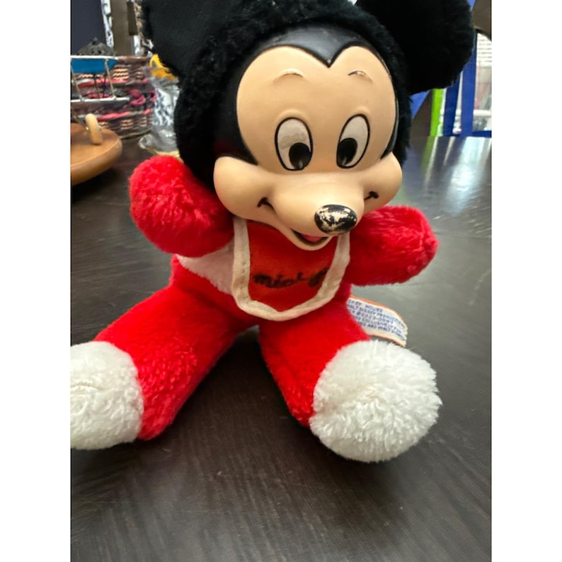 Vintage Mickey Mouse Rubber Face Plush Walt Disney Productions Disneyland 10" image 6